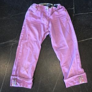 Mini Boden white denim girls Capri jeans size 10